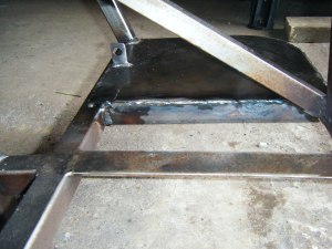 A bit slow with the torch perhaps - so I ground the welds back a bit to tidy them up...